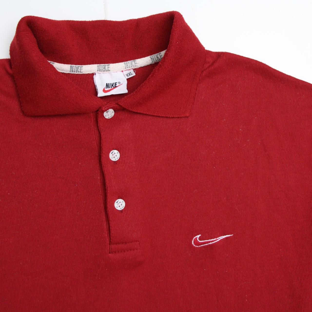 mens red nike polo