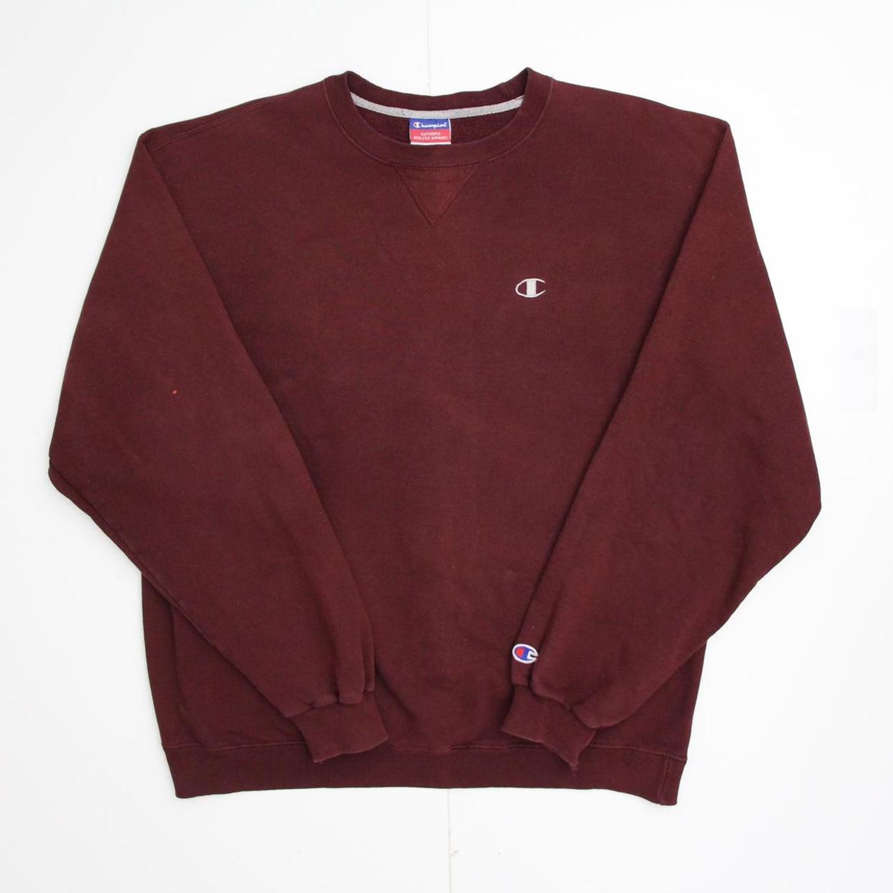 burgundy champion sweatshirt mens