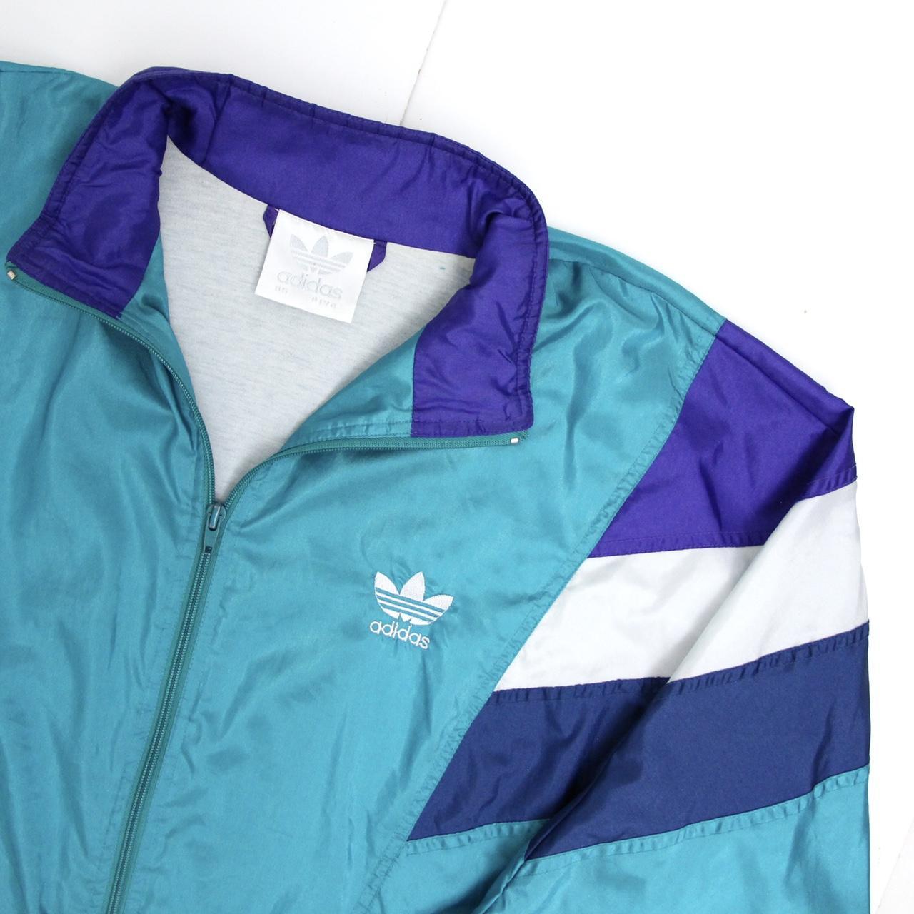 Vintage Adidas shell suit jacket Mens M • 80s... - Depop