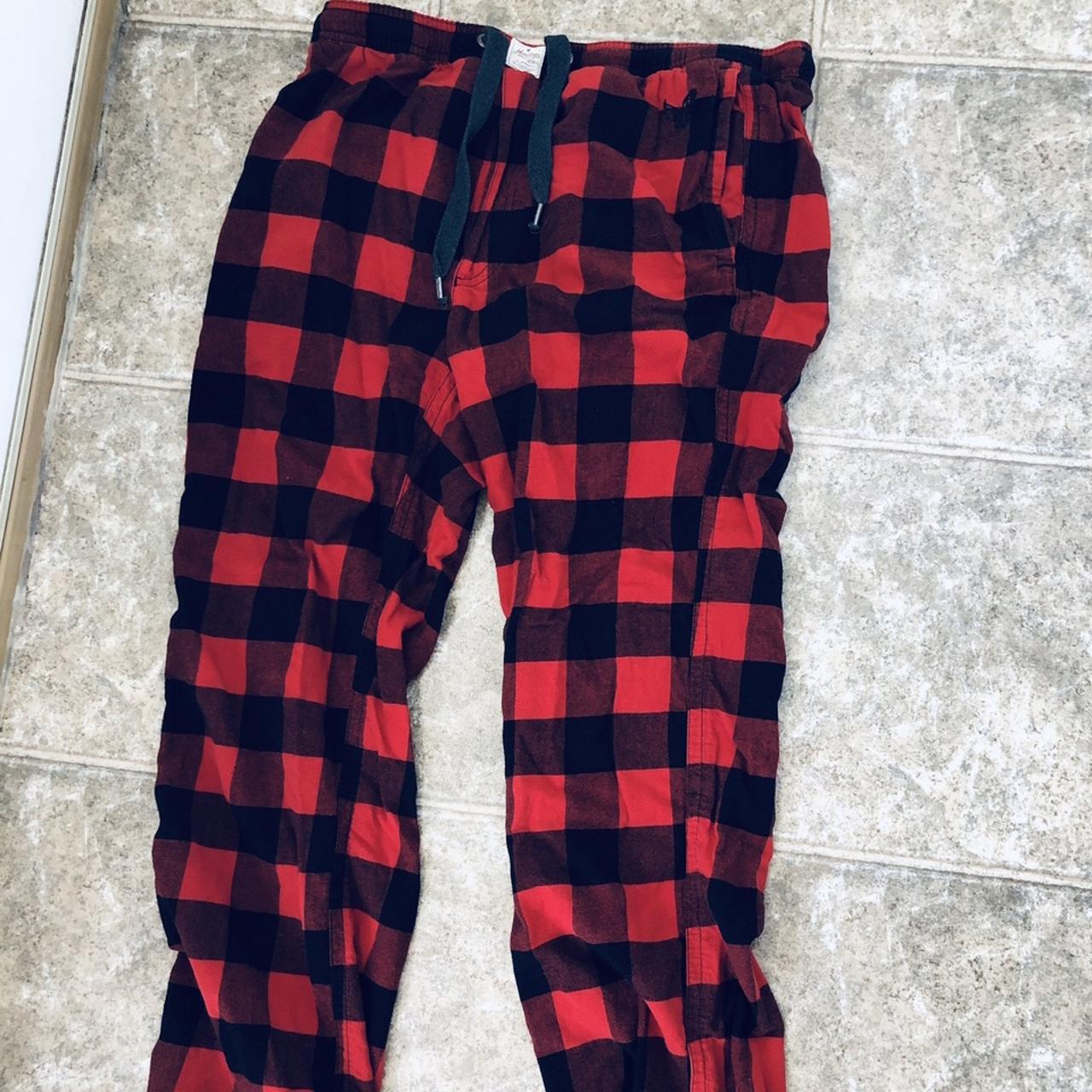 American Eagle red and black flannel pajama pants.... - Depop
