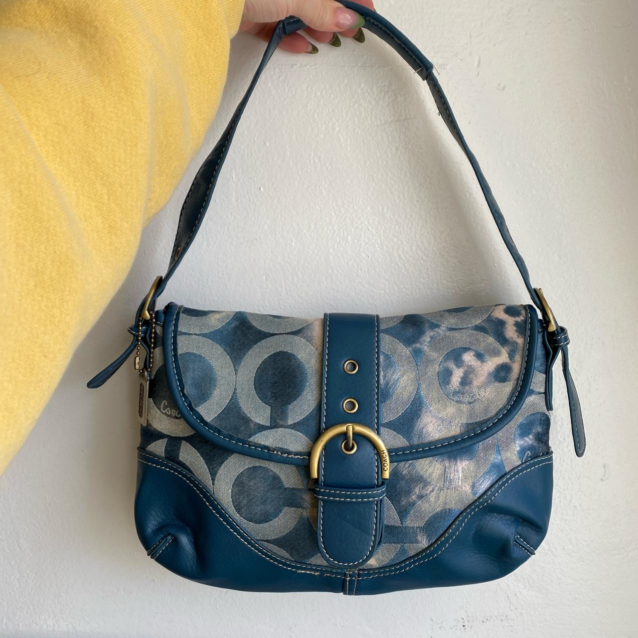 Y2K vintage blue leopard coach purse! This is the | Depop