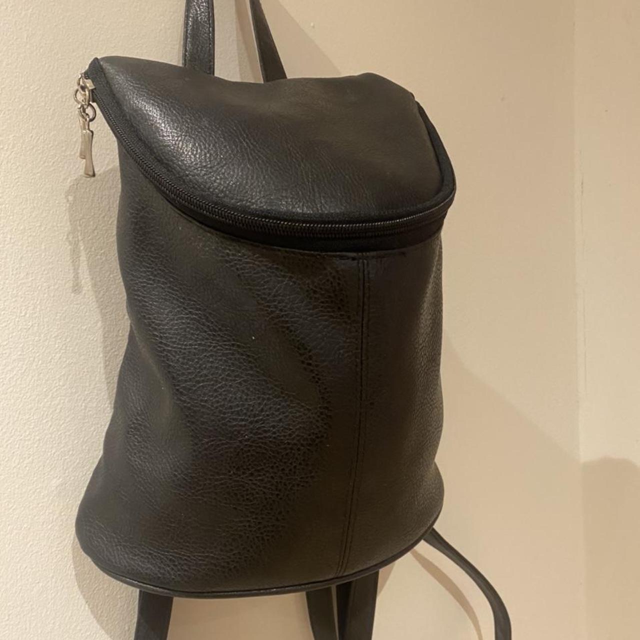 cutest vintage 90s faux leather backpack in. Depop