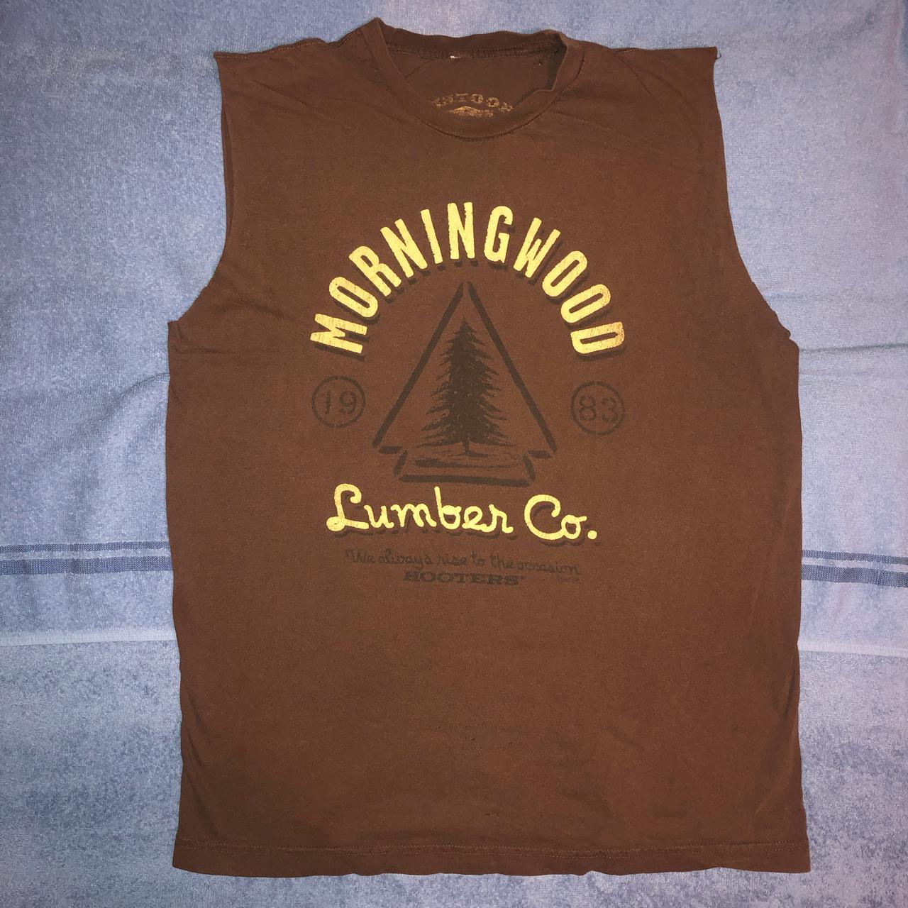 2008 Hooters Lumber Co altered shirt. Shirt is in... Depop