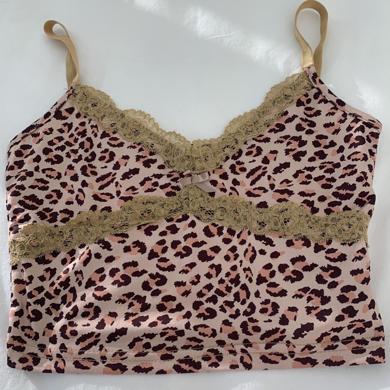 Leopard y2k top from own saviour. Seen on Madison... - Depop