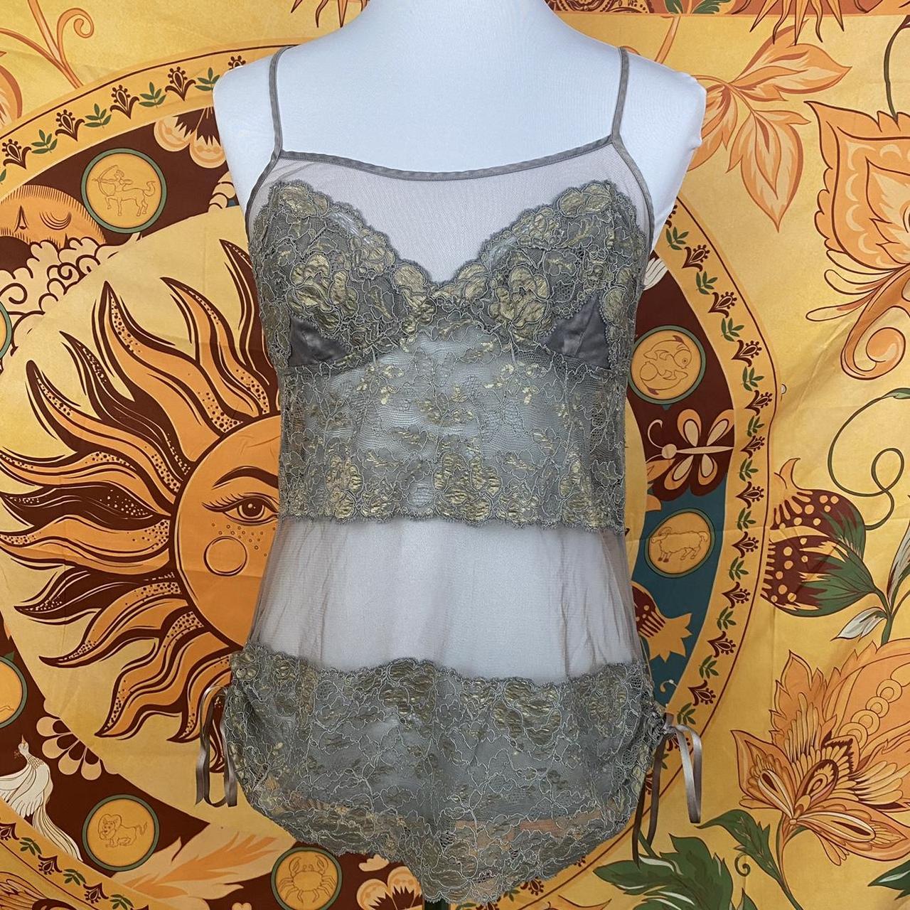 Beautiful Victoria Secret Lace and Mesh Cami Tank... Depop