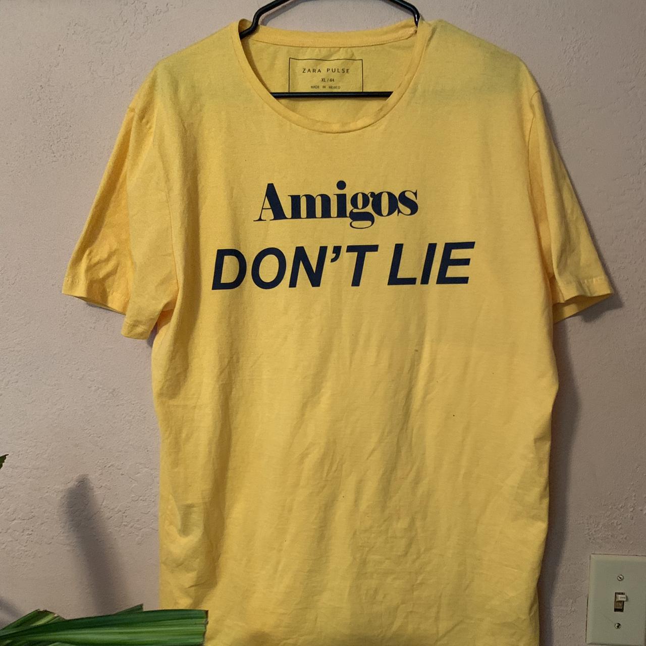 Zara Men's Yellow Tshirt Depop