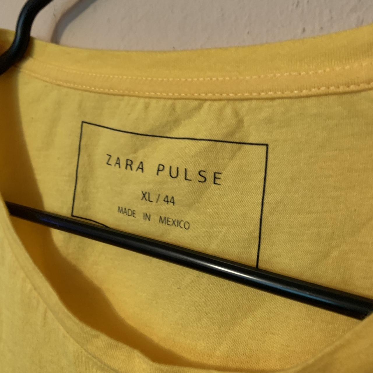 Zara Men's Yellow Tshirt Depop