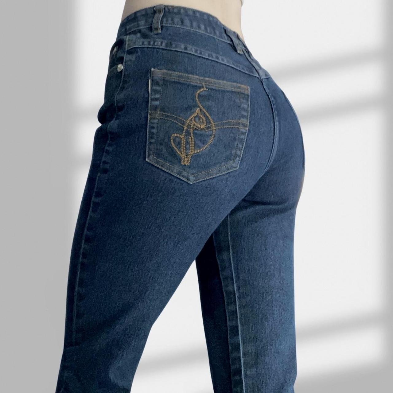 Baby Phat Women's Navy and Blue Jeans | Depop