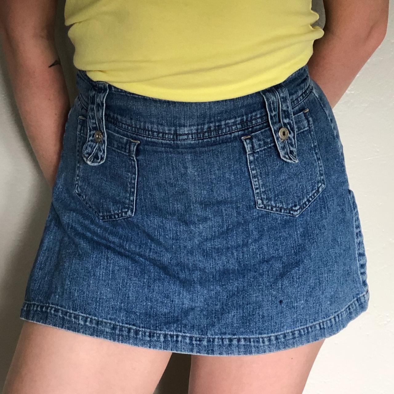 Vintage 90s denim skort My absolute FAVORITE... - Depop