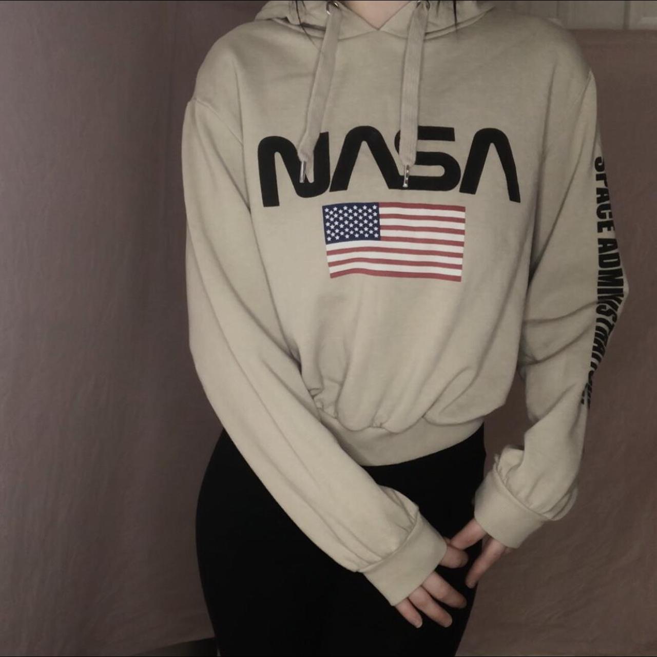 NASA cr me color cropped hoodie. Perfect with ripped Depop