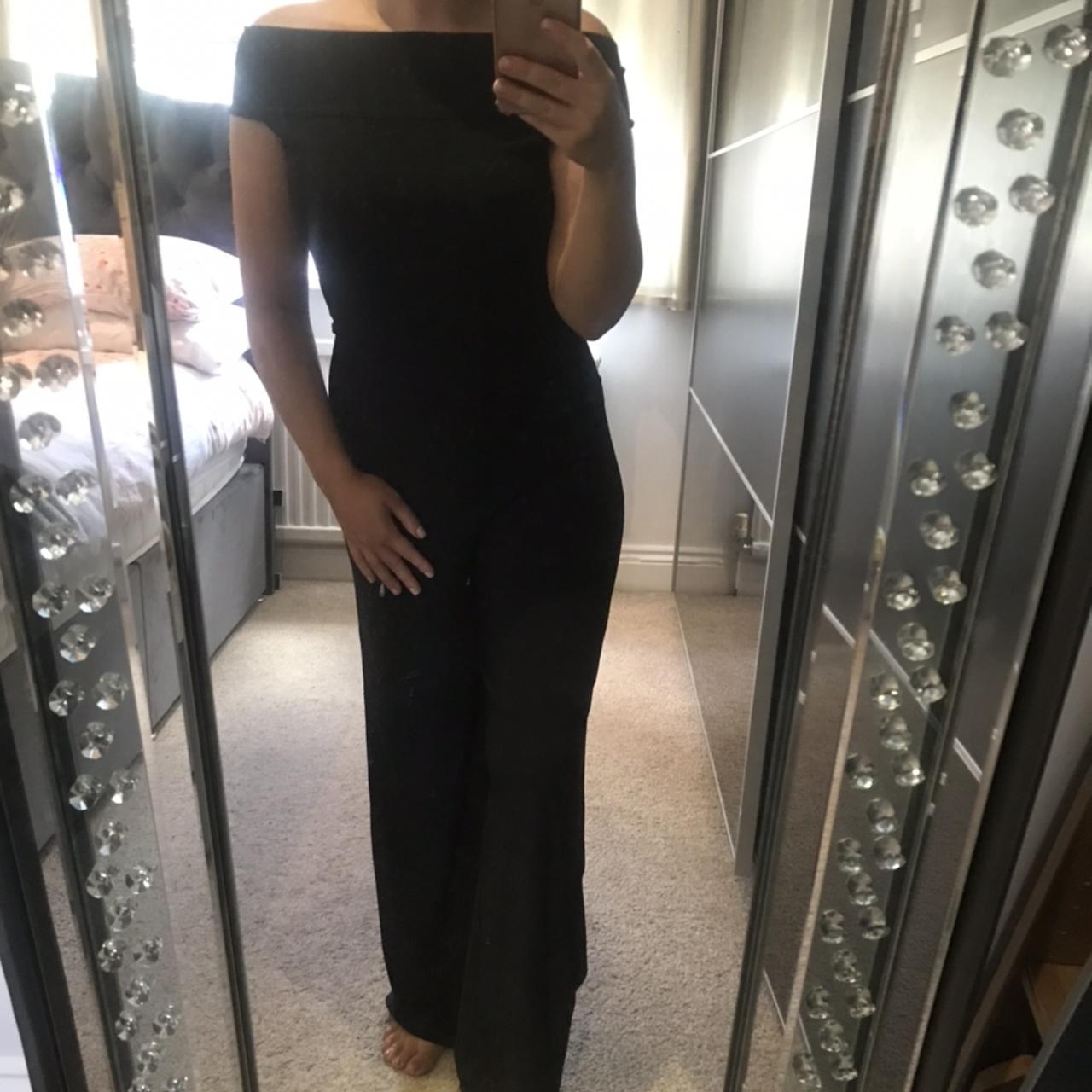 Reduced Miss Guided Black Jumpsuit Size Worn Depop