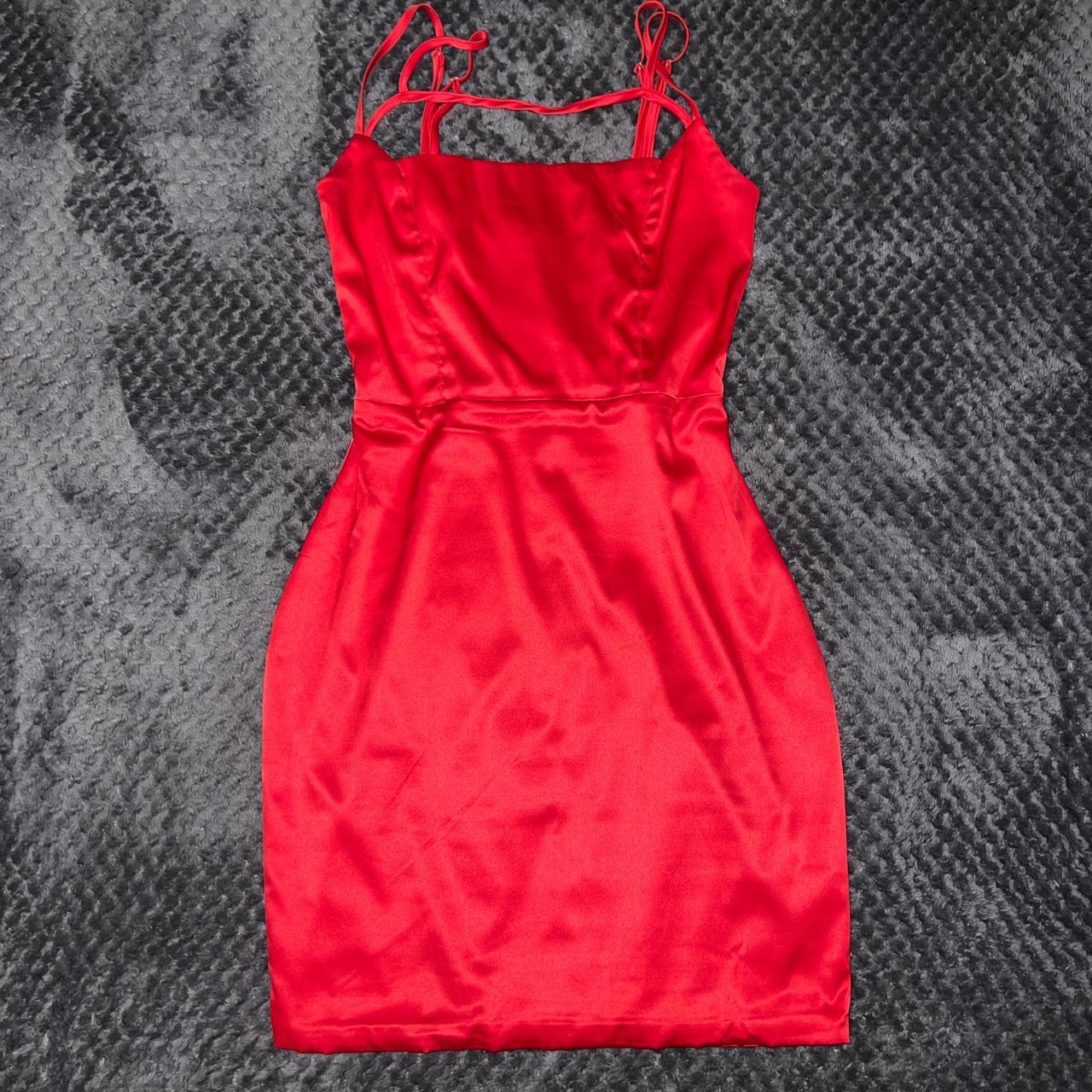 Run the show cut out satin mini dress in red sale