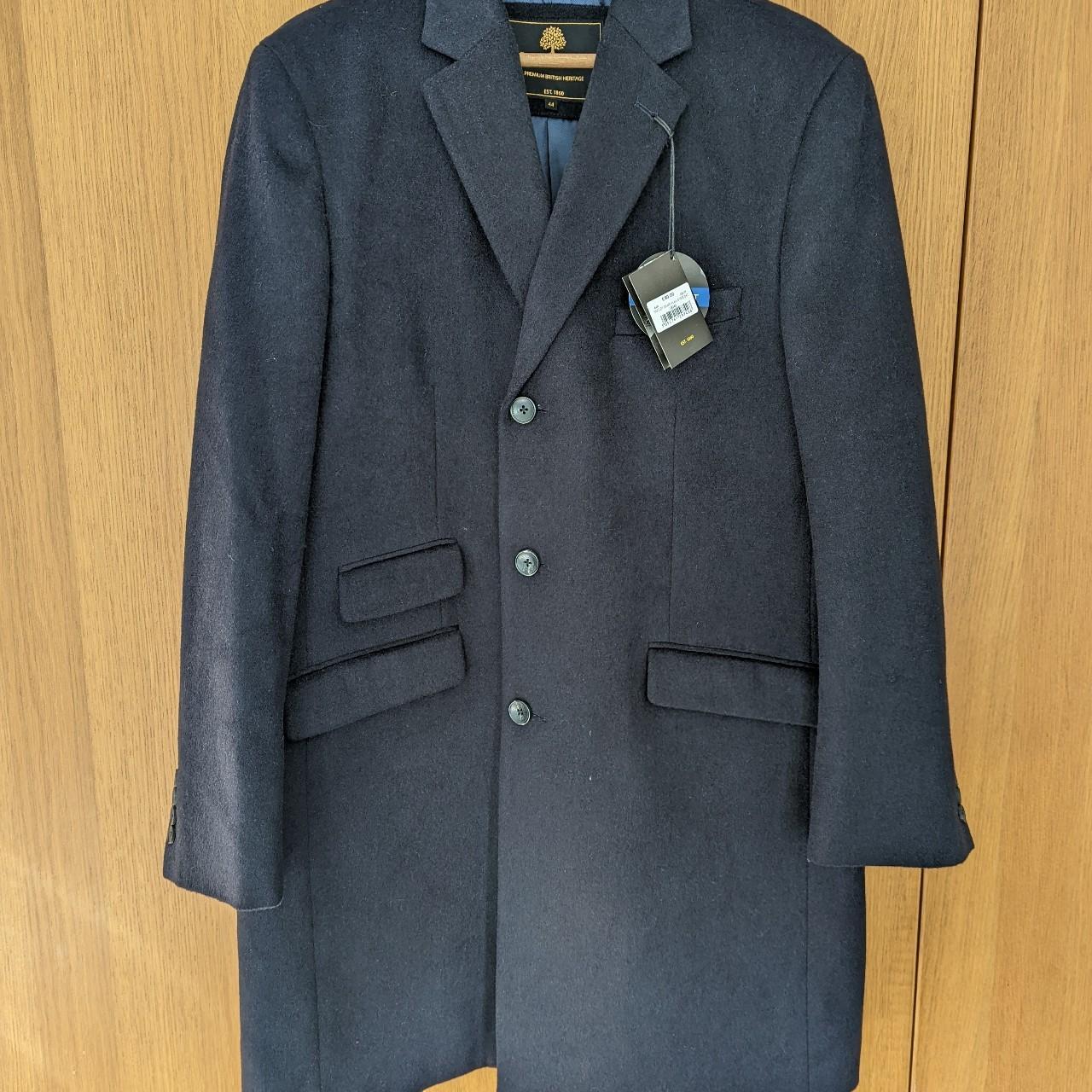 Greenwoods navy wool coat. Brand new with tags,... - Depop