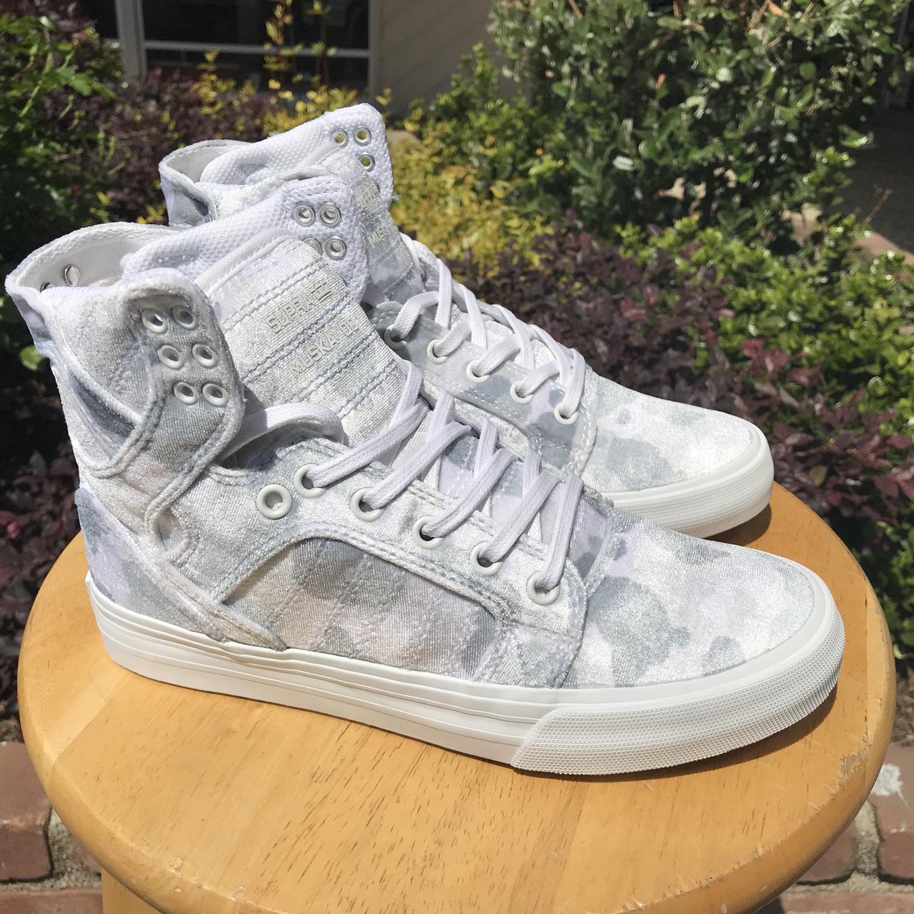 Supra Women s Skytop White Camo White Size 7 New Depop