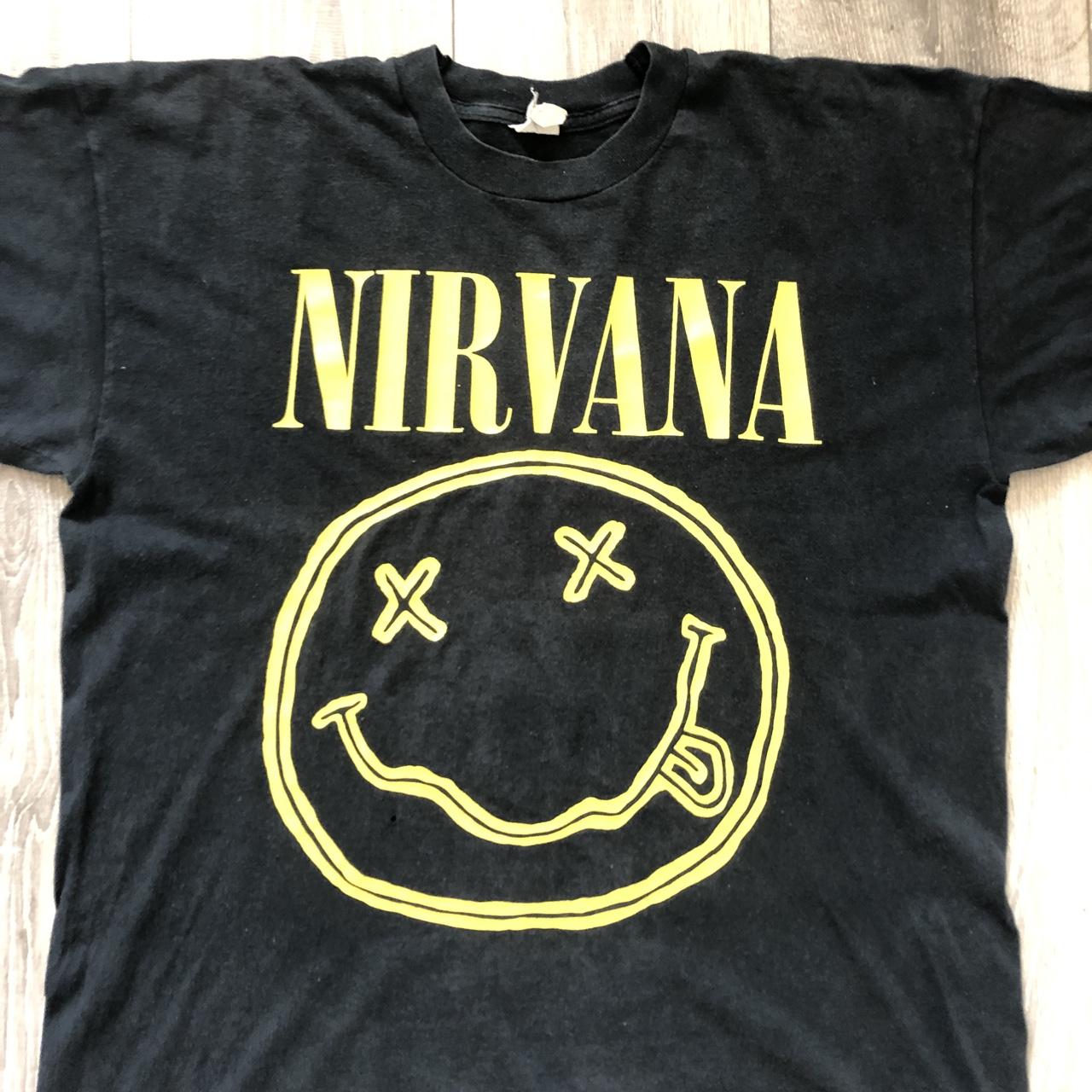 Rare Nirvana T-Shirt Reading festival 1992 Crazy - Depop