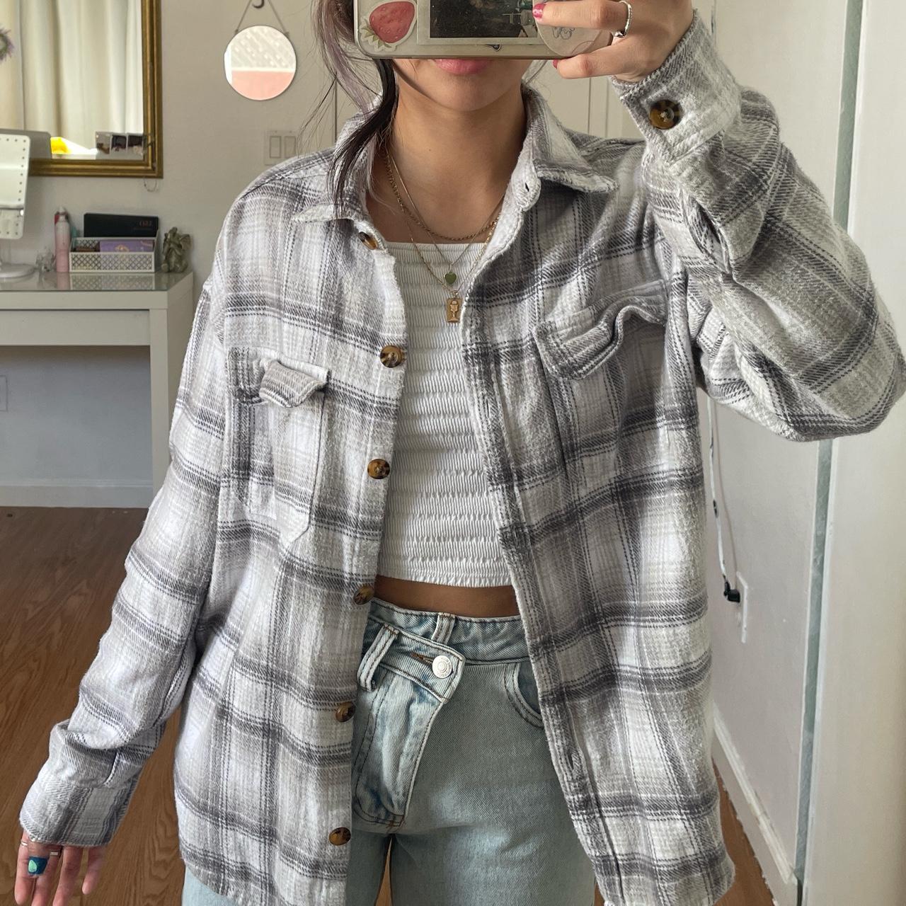 hollister boyfriend fit flannel