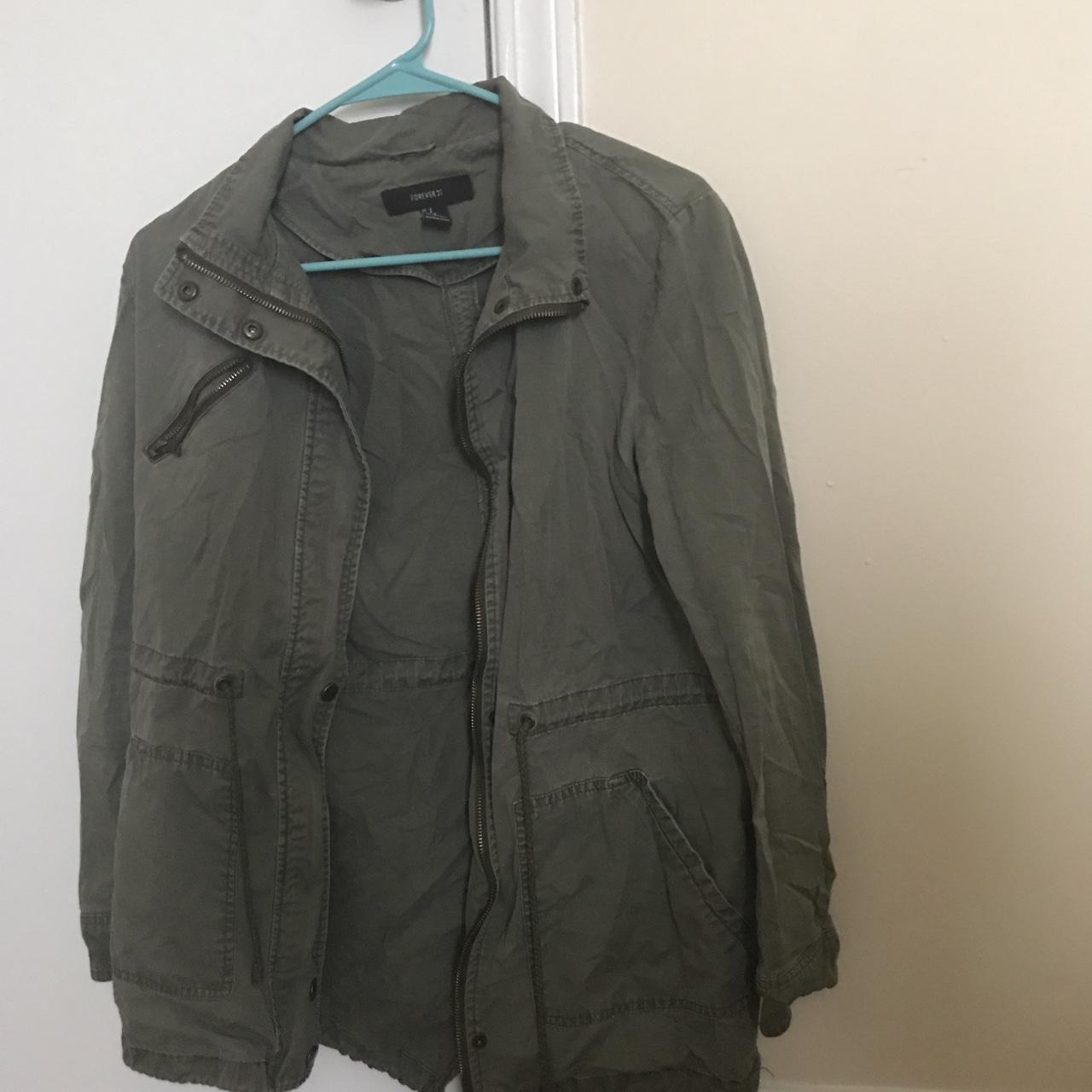 Army Green Anorak Jacket Depop