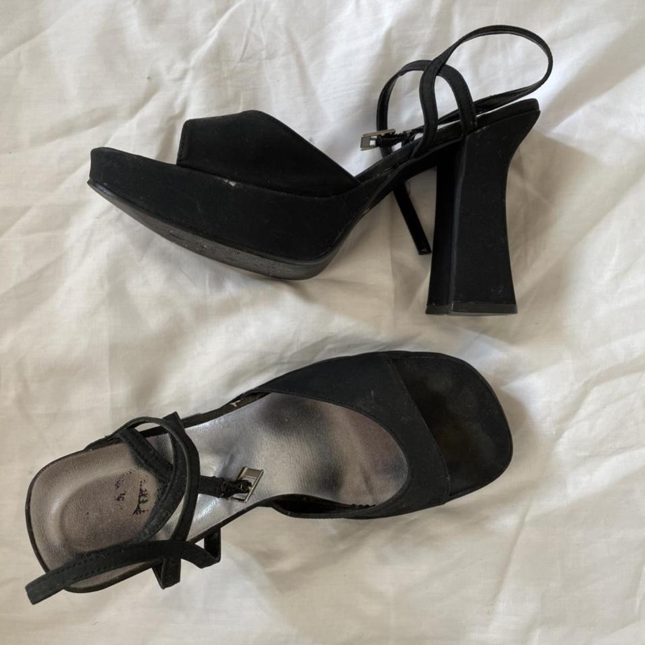 Gorgeous vintage black platform sandals! In great... - Depop