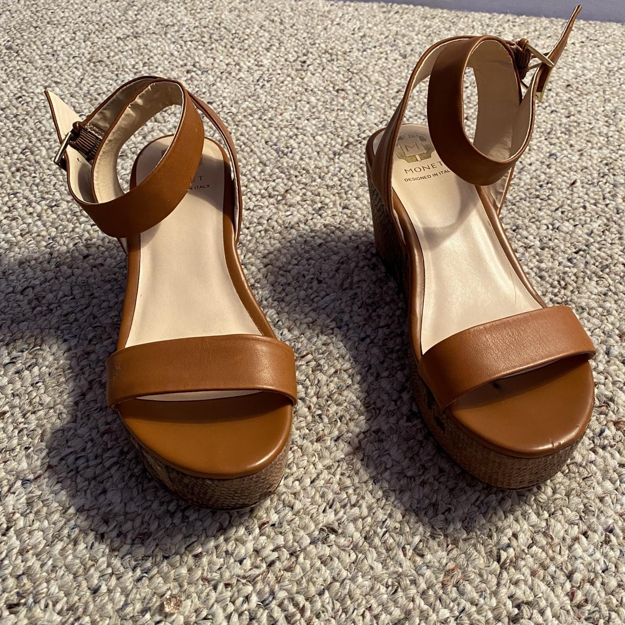 dark brown platform sandals