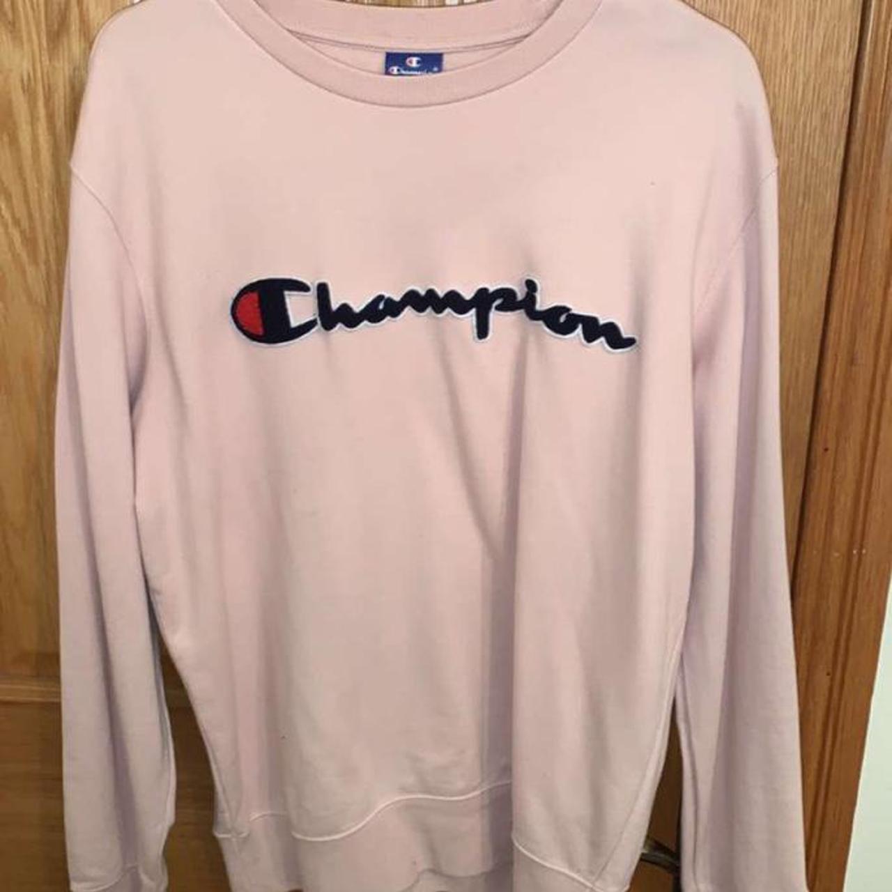 Champion sweatshirt mens on sale pink