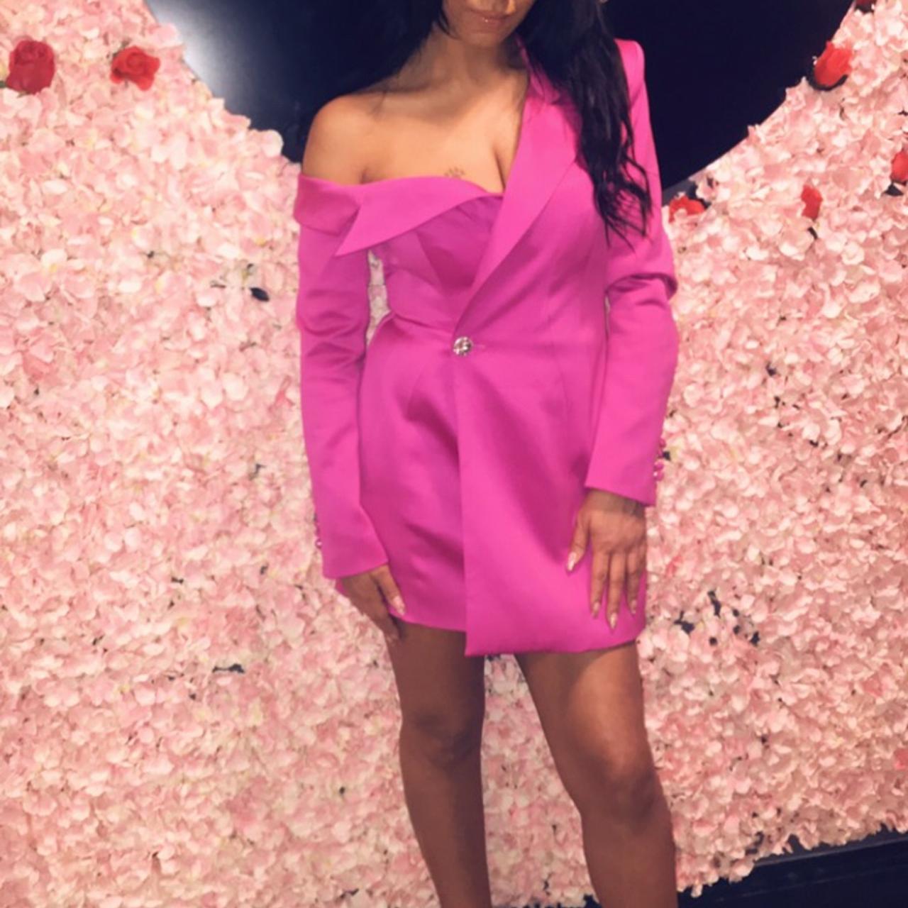 Mya House of CB pink blazer dress. Worn once.... - Depop