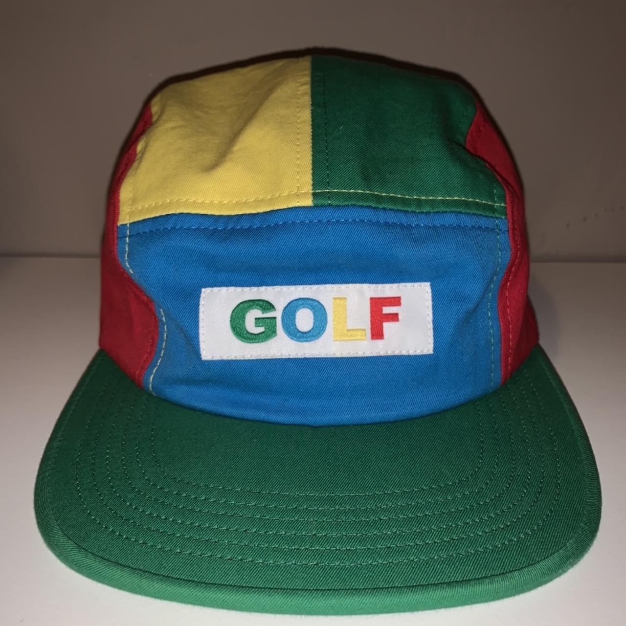 Der er en tendens tapet indre Golf Wang Men's Red and Green Hat | Depop