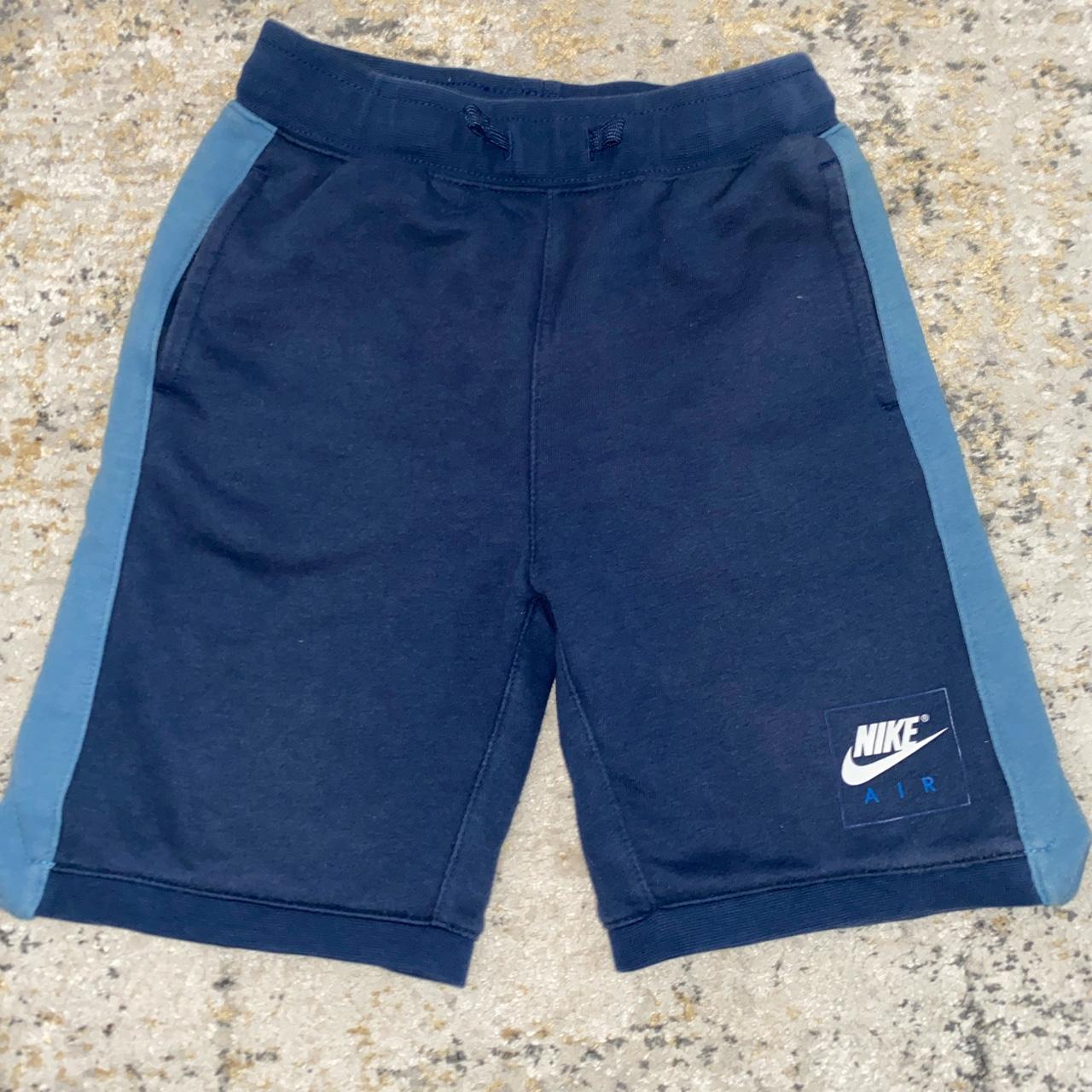 boys blue nike shorts age 6/7 worn a few times still... - Depop