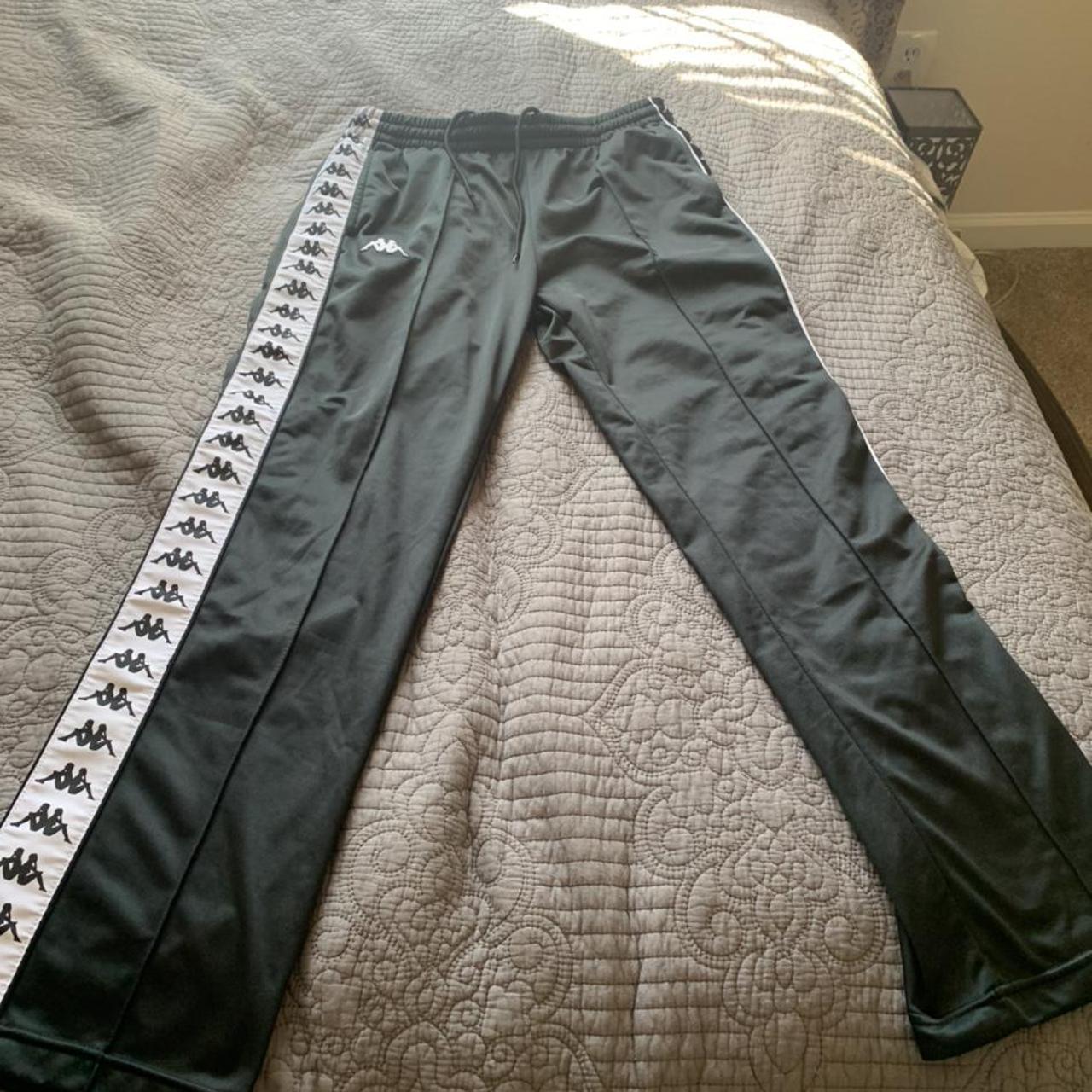 Kappa Men's Black and White Joggers-tracksuits | Depop