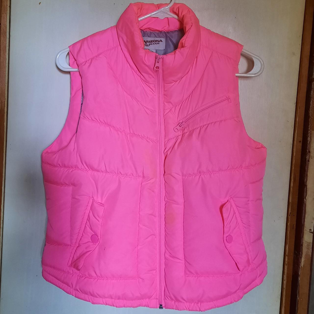 puffy pink vest