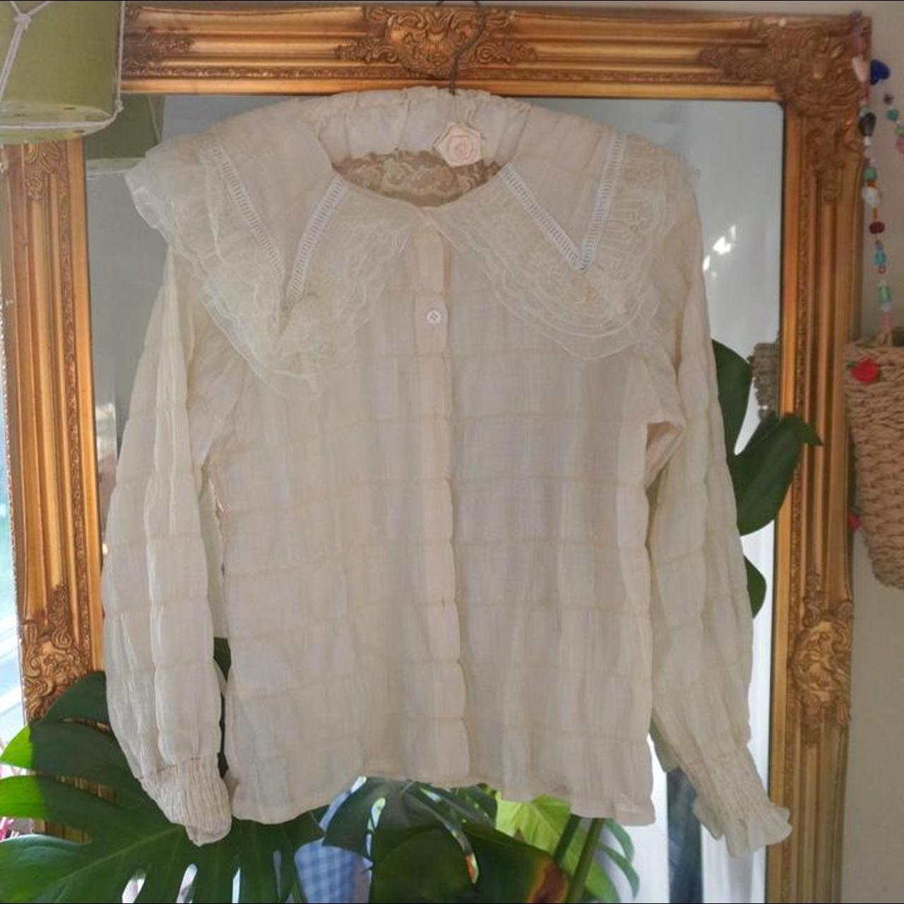 The most dreamy romantic cream blouse Victorian |... - Depop