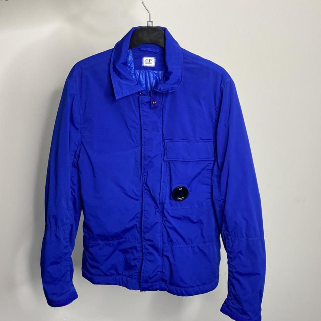 CP company royal blue padded overshirt. Worn a few... - Depop