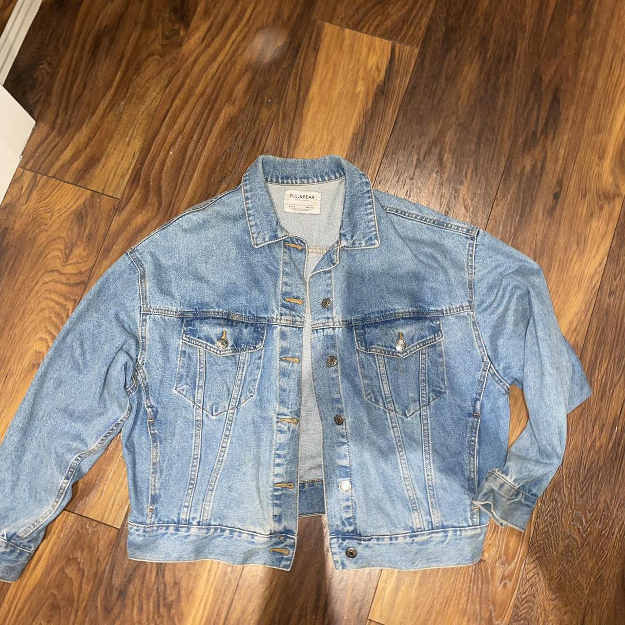 Pull&bear oversized style light blue denim jacket,... - Depop