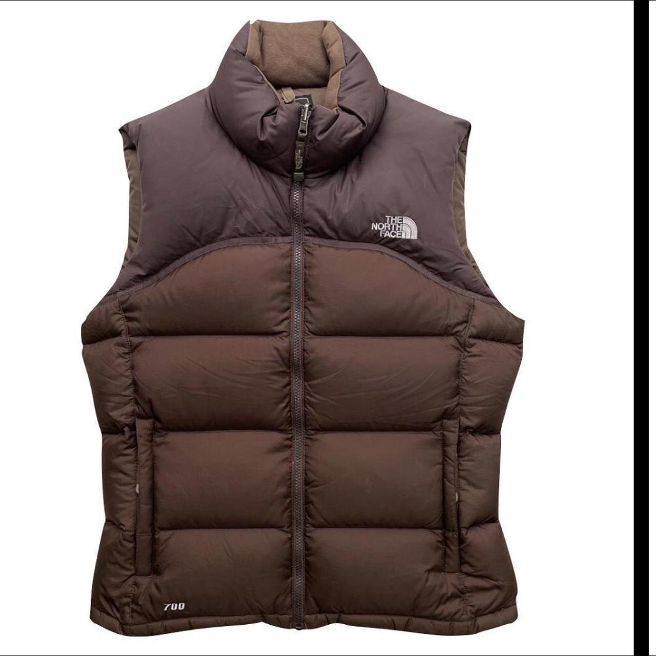 north face gilet brown