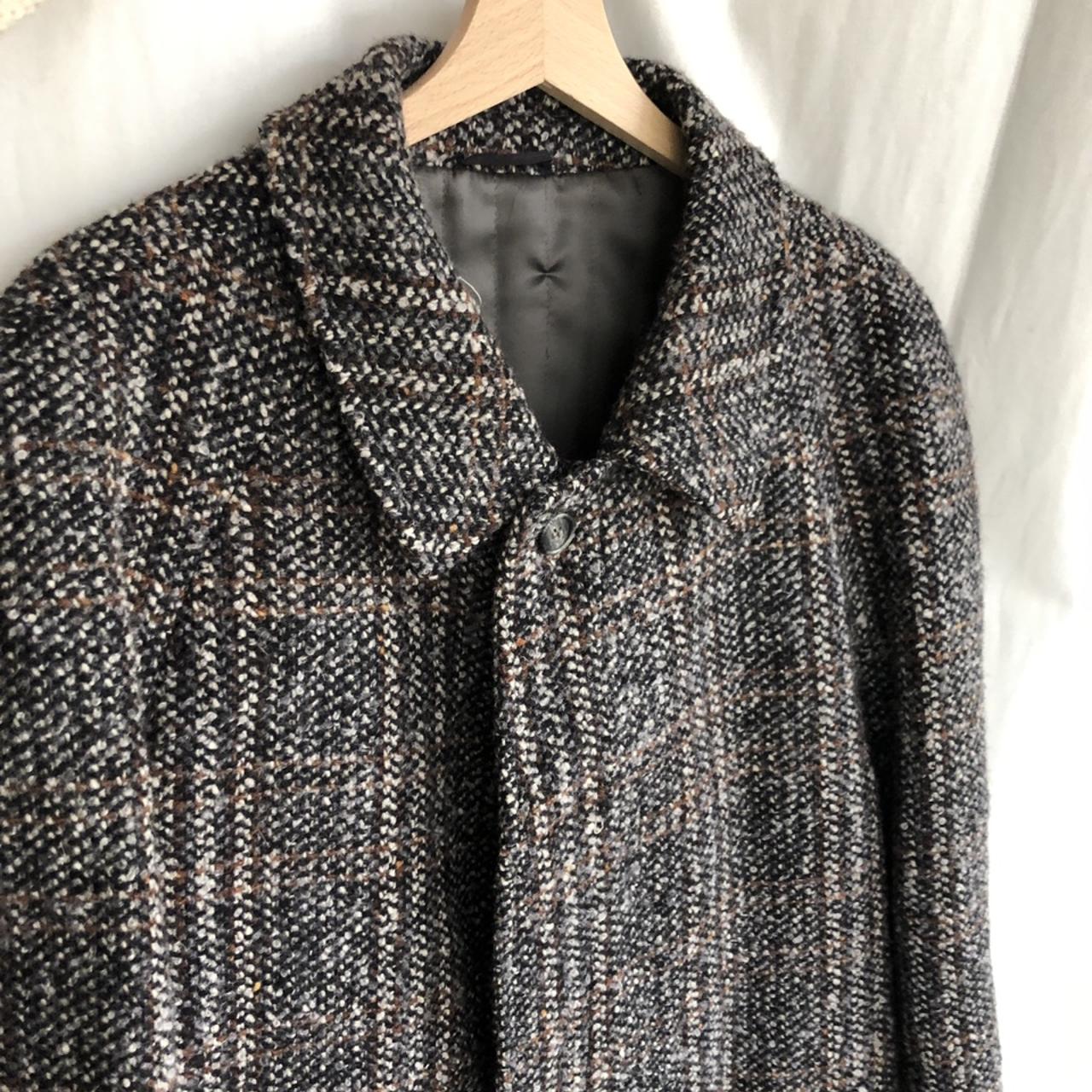 Cappotto vintage lungo da uomo. 100% lana grigio,... - Depop