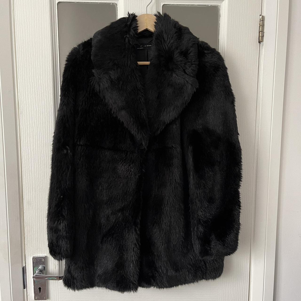 ZARA FAUX FUR JACKET/COAT / GREAT CONDITION / SIZE S... - Depop