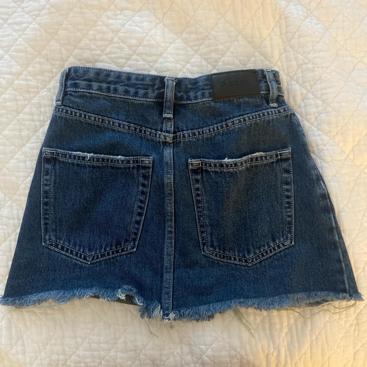 Glassons Women's Navy and Blue Skirt | Depop