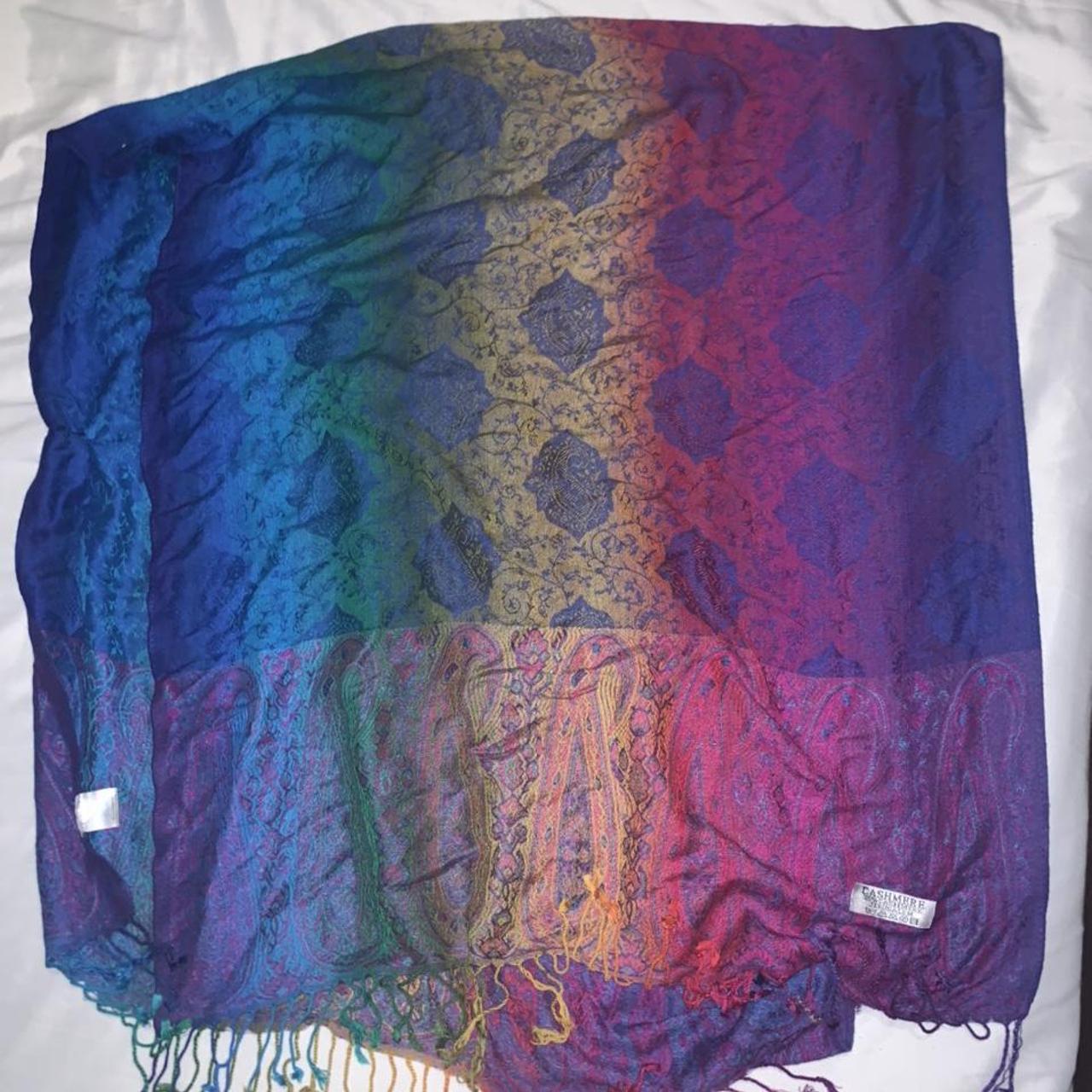 360 Cashmere Women's Pink and Green Scarf-wraps (3)