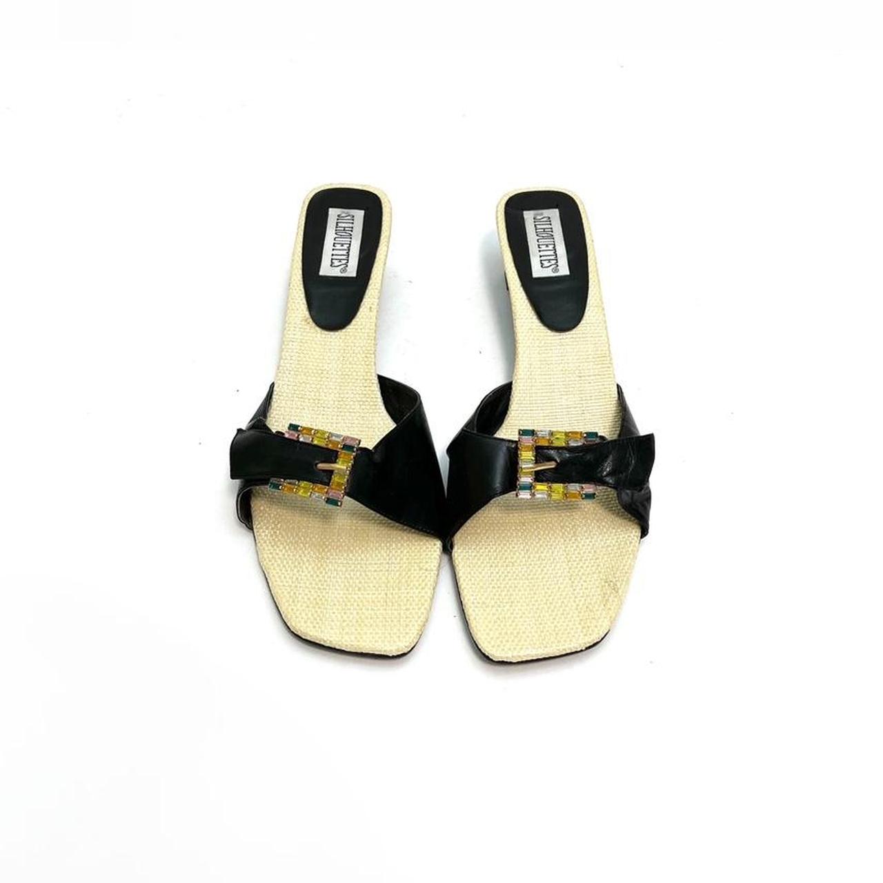 Silhouette Women's Black Sandals | Depop