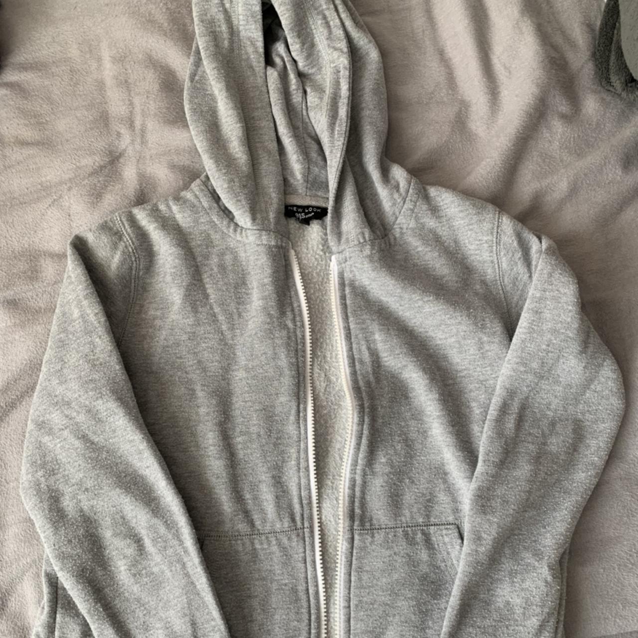 Grey zip up hoodie Really soft nice material, worn... - Depop