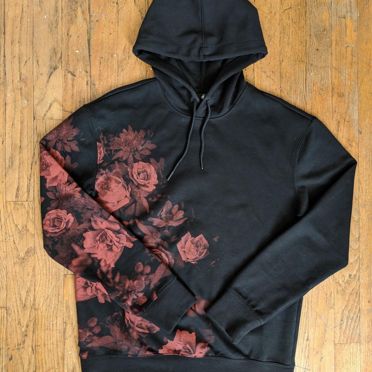 Rose print hoodie clearance men's