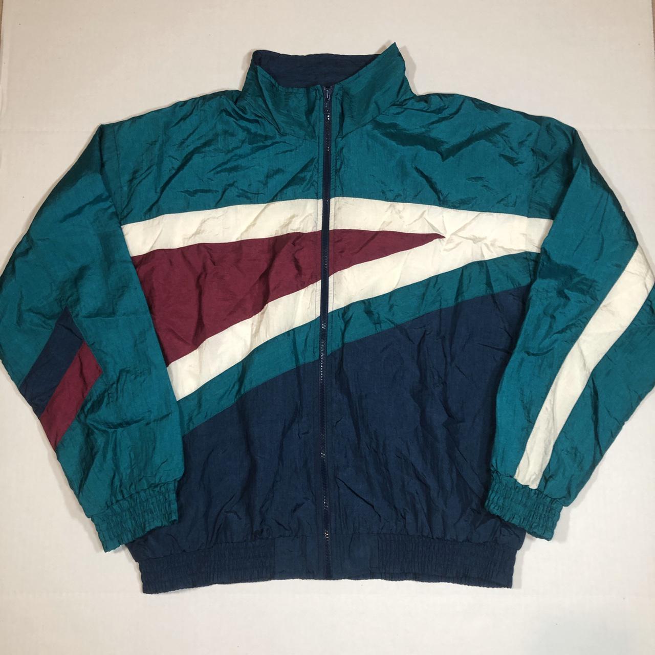 Vintage 90s Fremantle nylon windbreaker zip up... - Depop