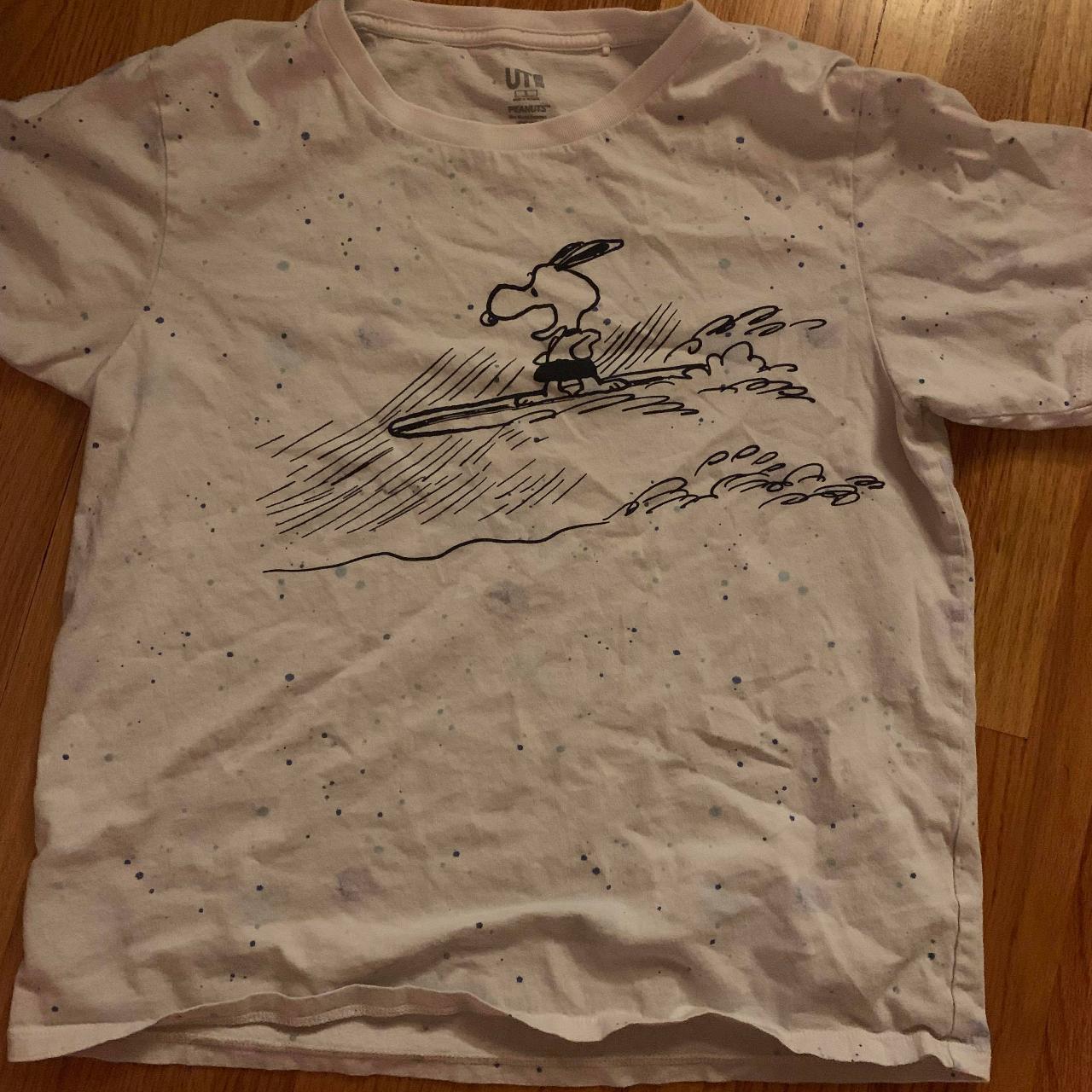 uniqlo ut peanuts collection - snoopy surfing sold... - Depop