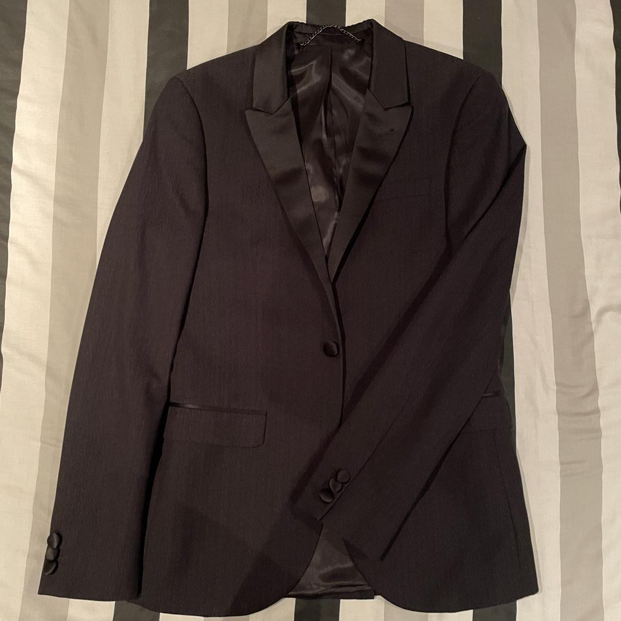 Topman premium Tuxedo jacket Size 36R skinny... - Depop