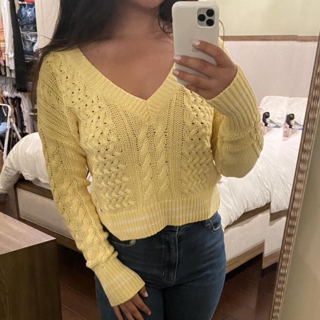 Abercrombie yellow cheap sweater