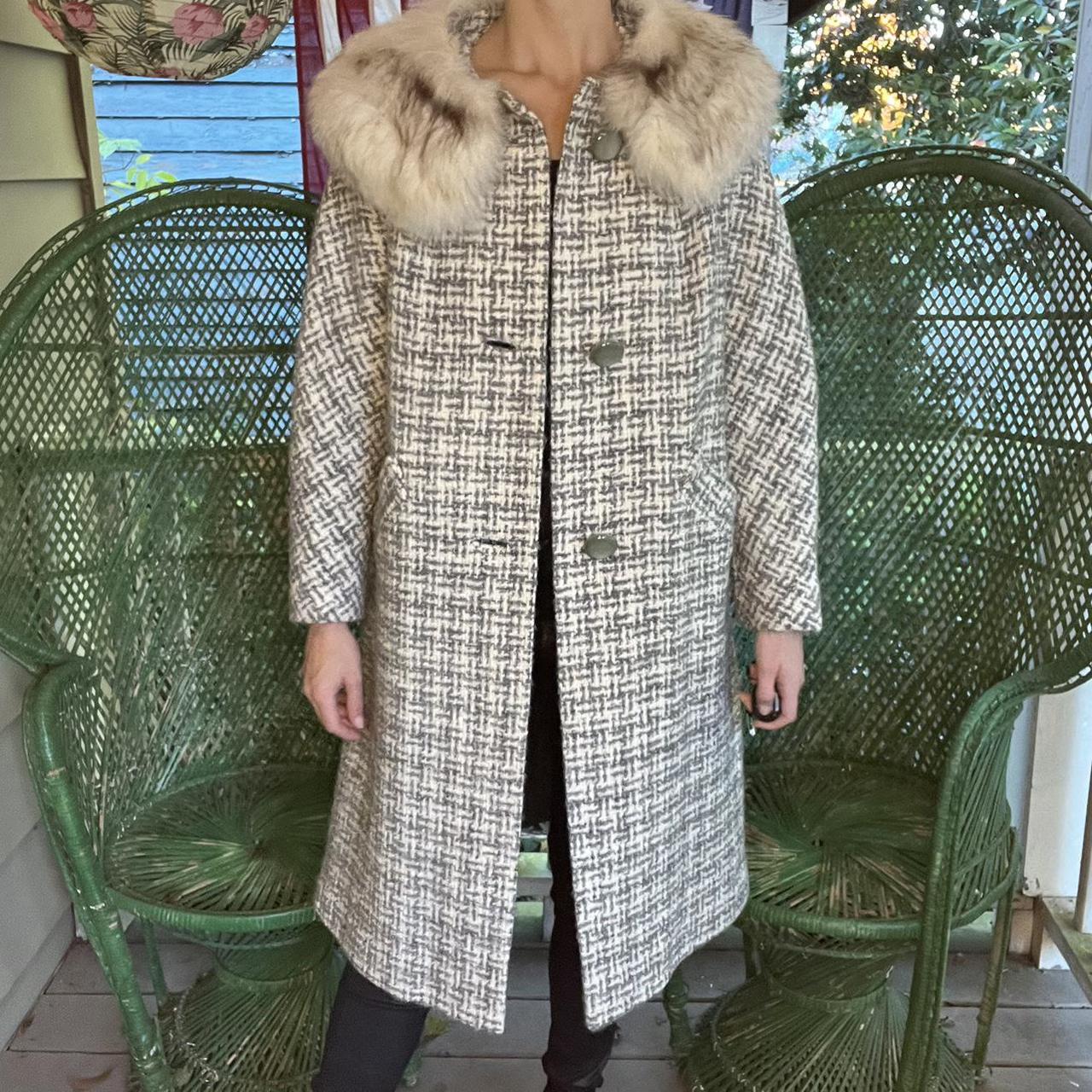 tweed swing coat