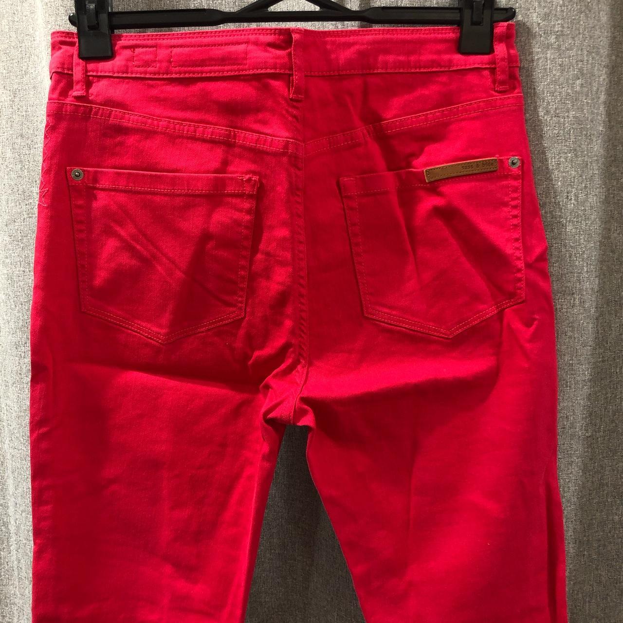 Sass and bide jeans Size 31 Straight leg jeans Red... - Depop