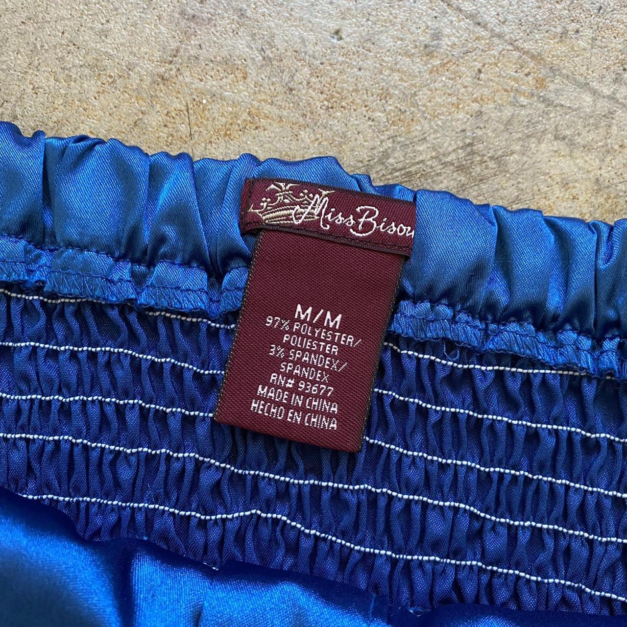 Blue corset tank top Miss Bisou blue silky corset... Depop