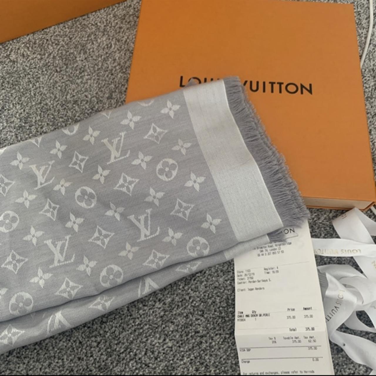 Louis Vuitton Black Shawl Scarf 401910 - Depop