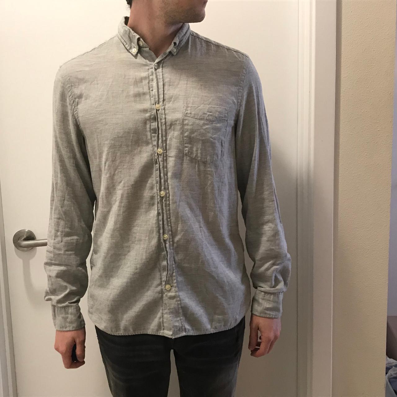 Very soft! Grey cotton LOGG (H&M brand) button Depop