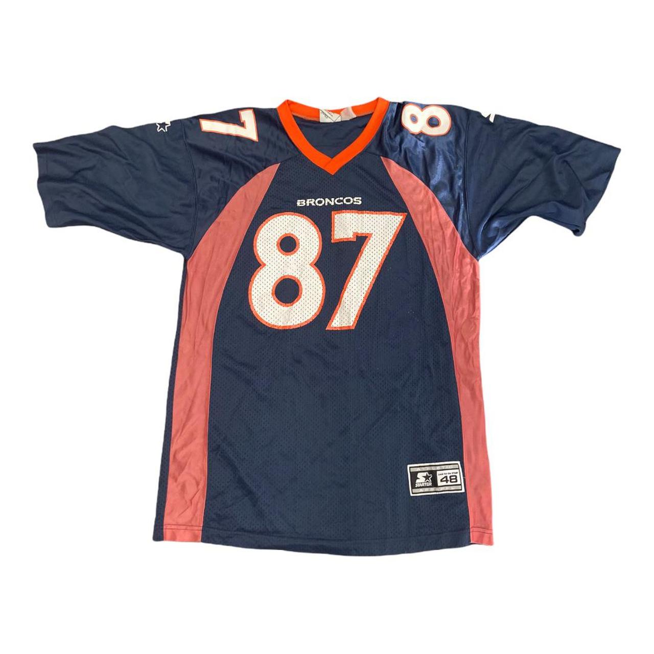 Vtg Starter Ed McCaffrey #87 Denver Broncos Jersey - Depop